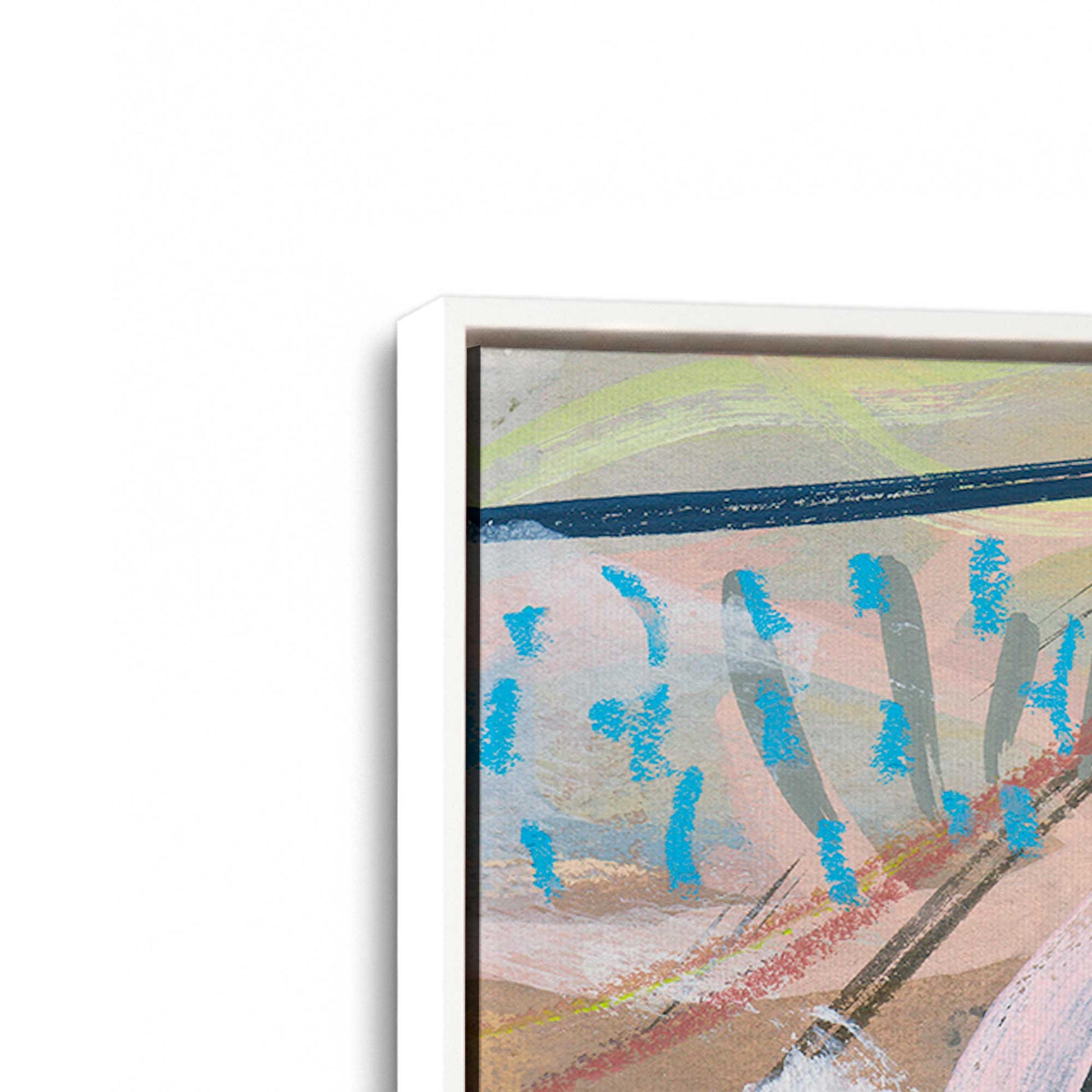 [Color:Opaque White], Picture of art in a White frame at an angle