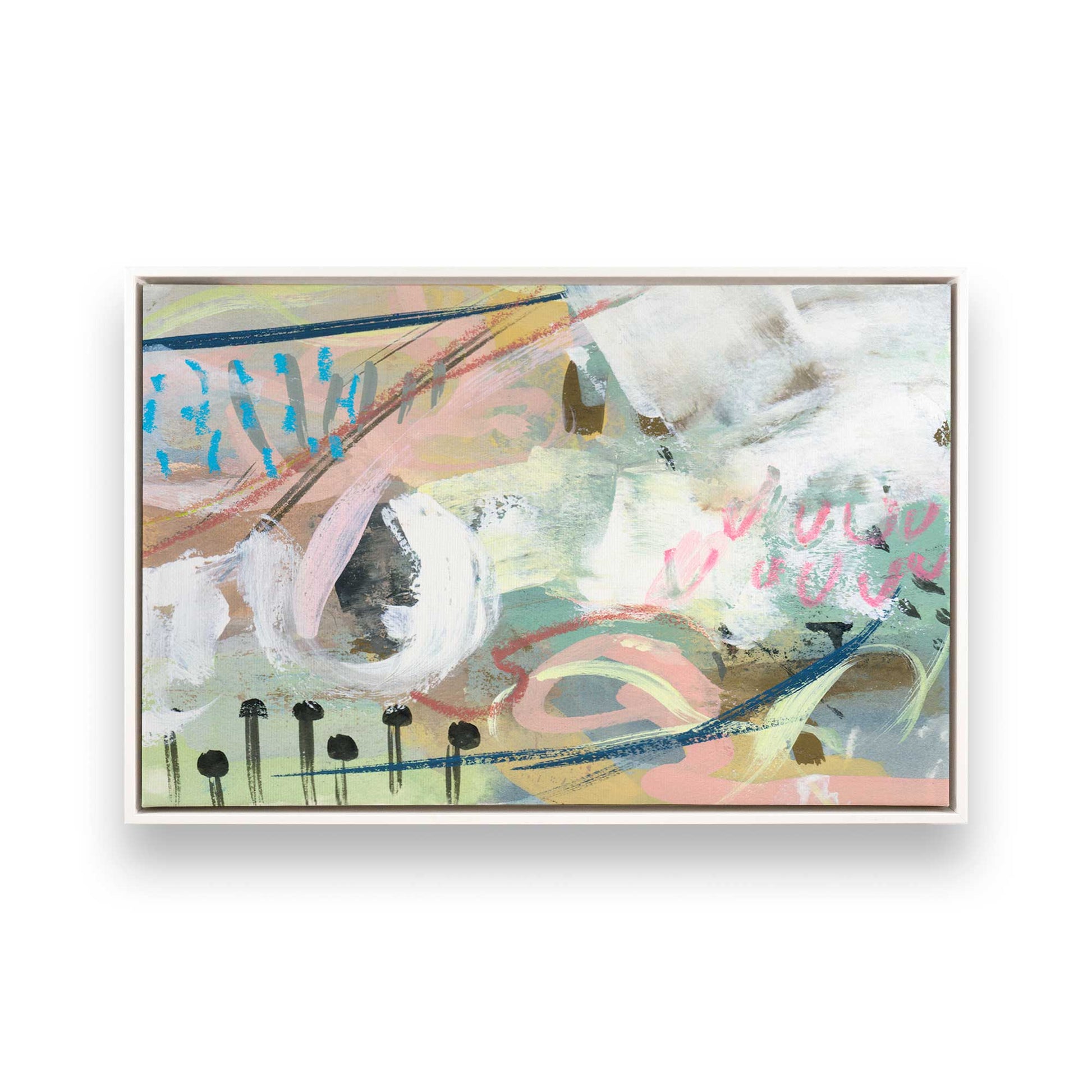 [Color:Opaque White], Picture of art in a White frame