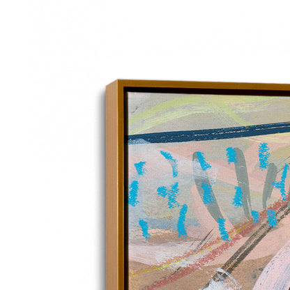 [Color:Polished Gold], Picture of art in a Polished Gold frame at an angle