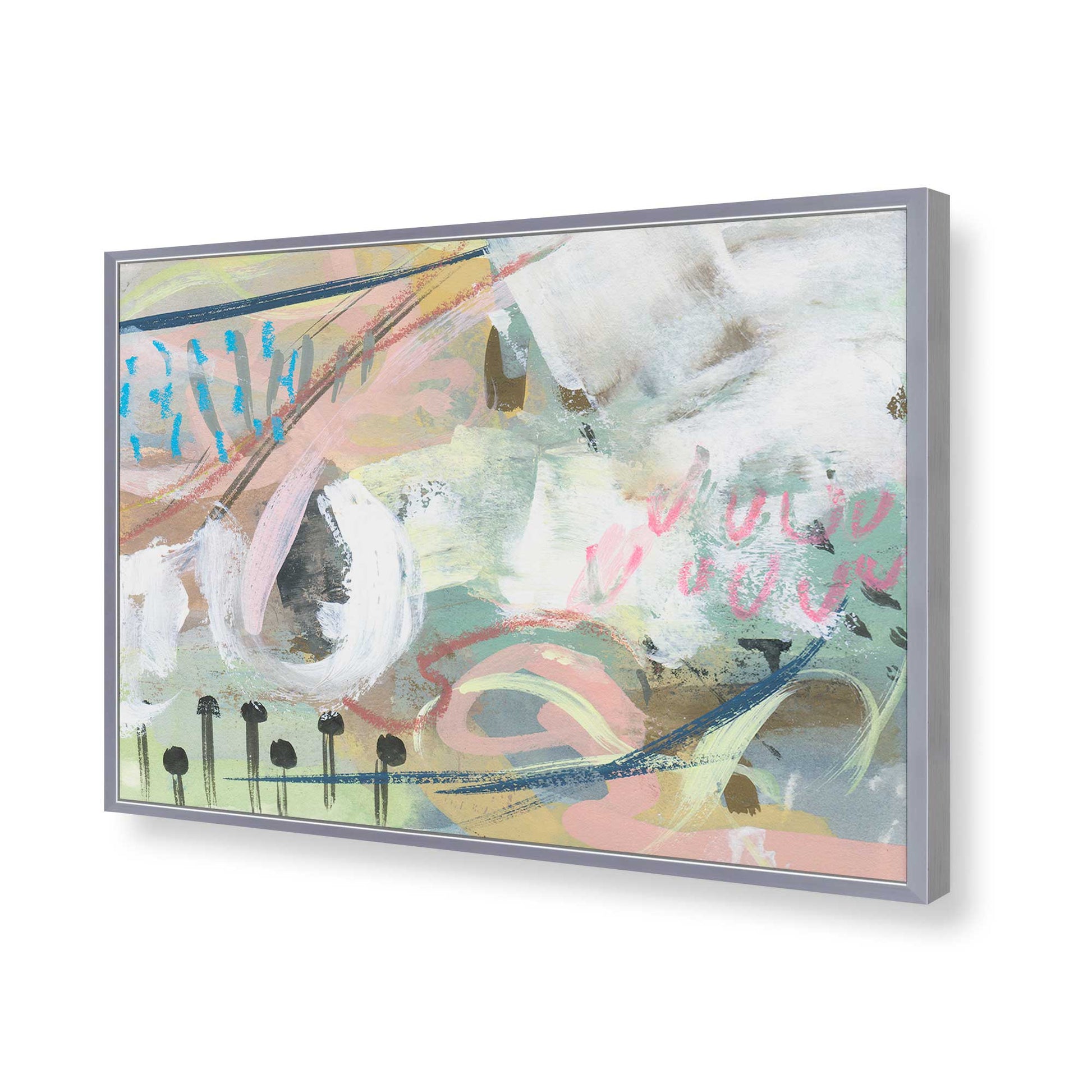[Color:Polished Chrome], Picture of art in a Polished Chrome frame of the corner