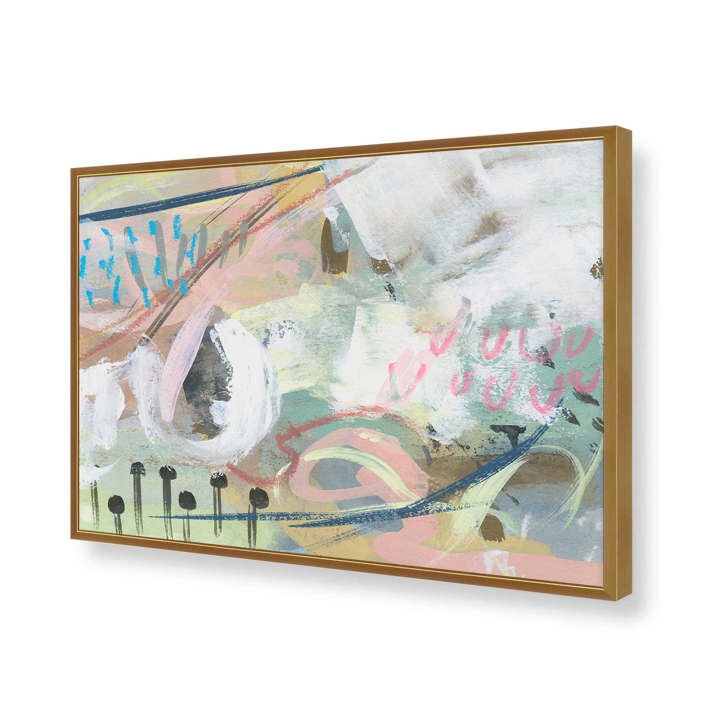 [Color:Polished Gold], Picture of art in a Polished Gold frame of the corner