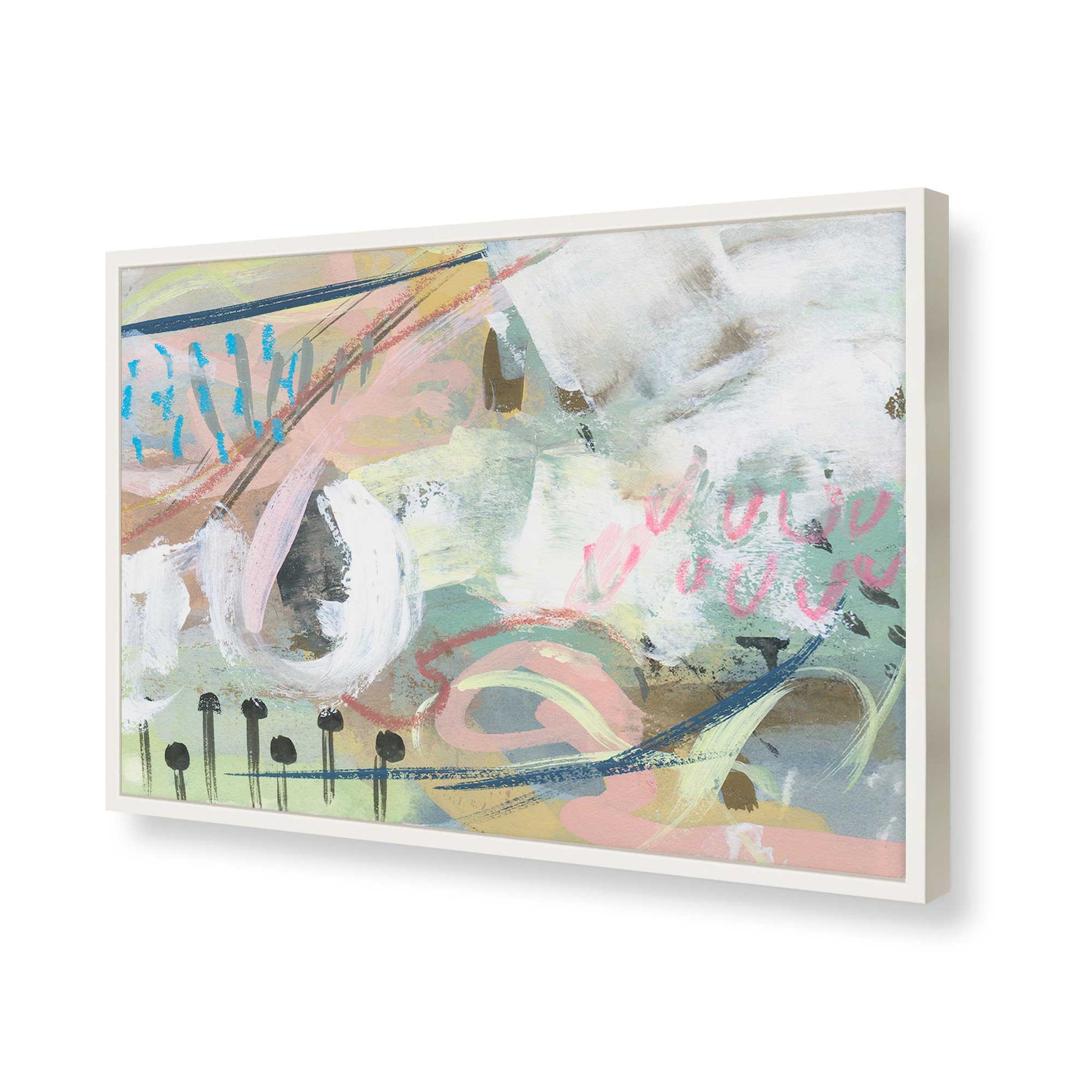 [Color:Opaque White], Picture of art in a Opaque White frame of the corner