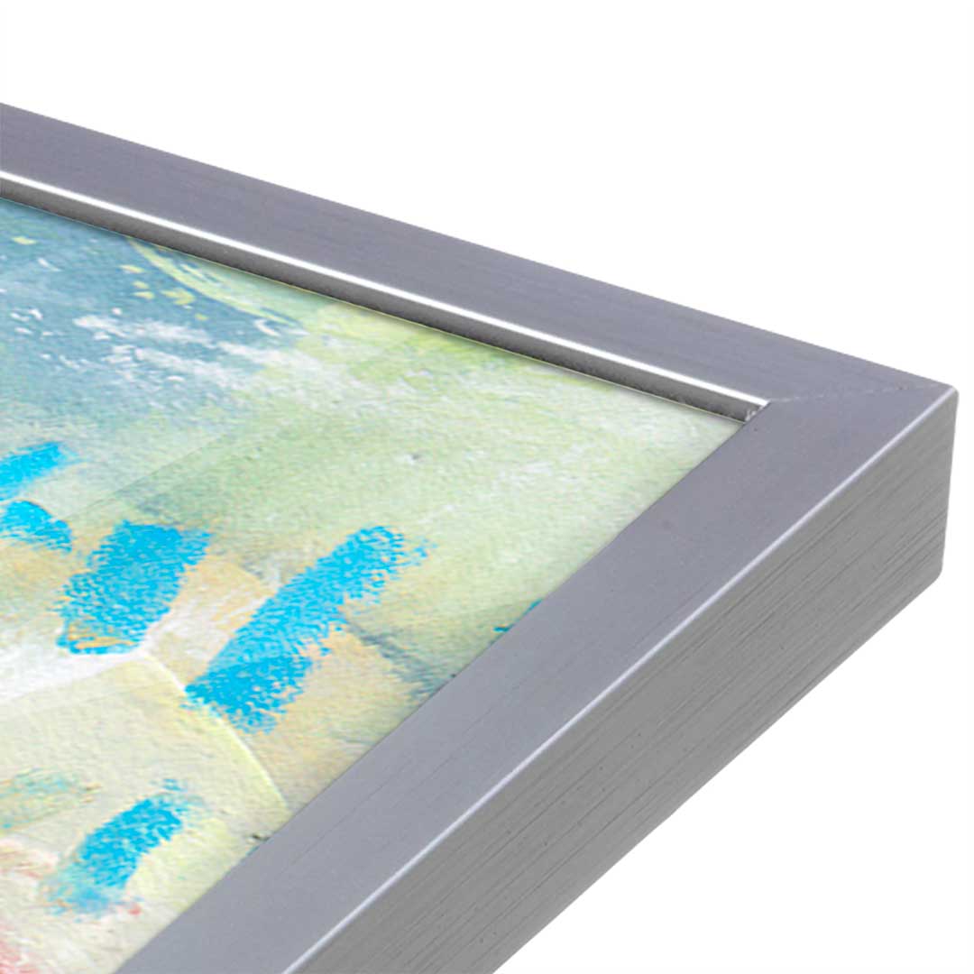 [Color:Polished Chrome], Picture of art in a Polished Chrome frame at an angle