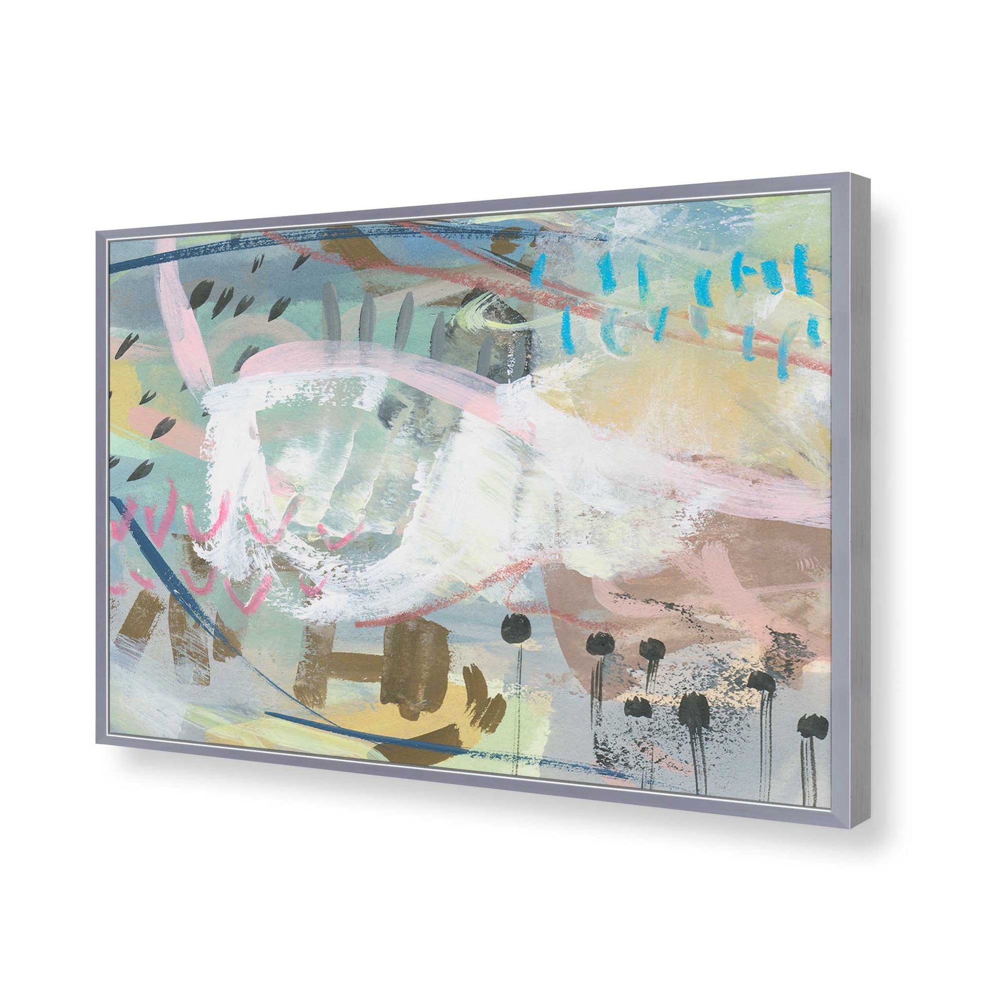 [Color:Polished Chrome], Picture of art in a Polished Chrome frame of the corner