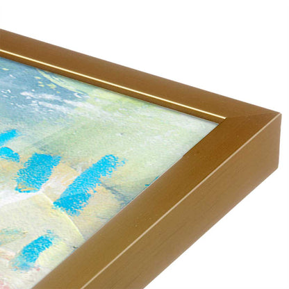 [Color:Polished Gold], Picture of art in a Polished Gold frame at an angle