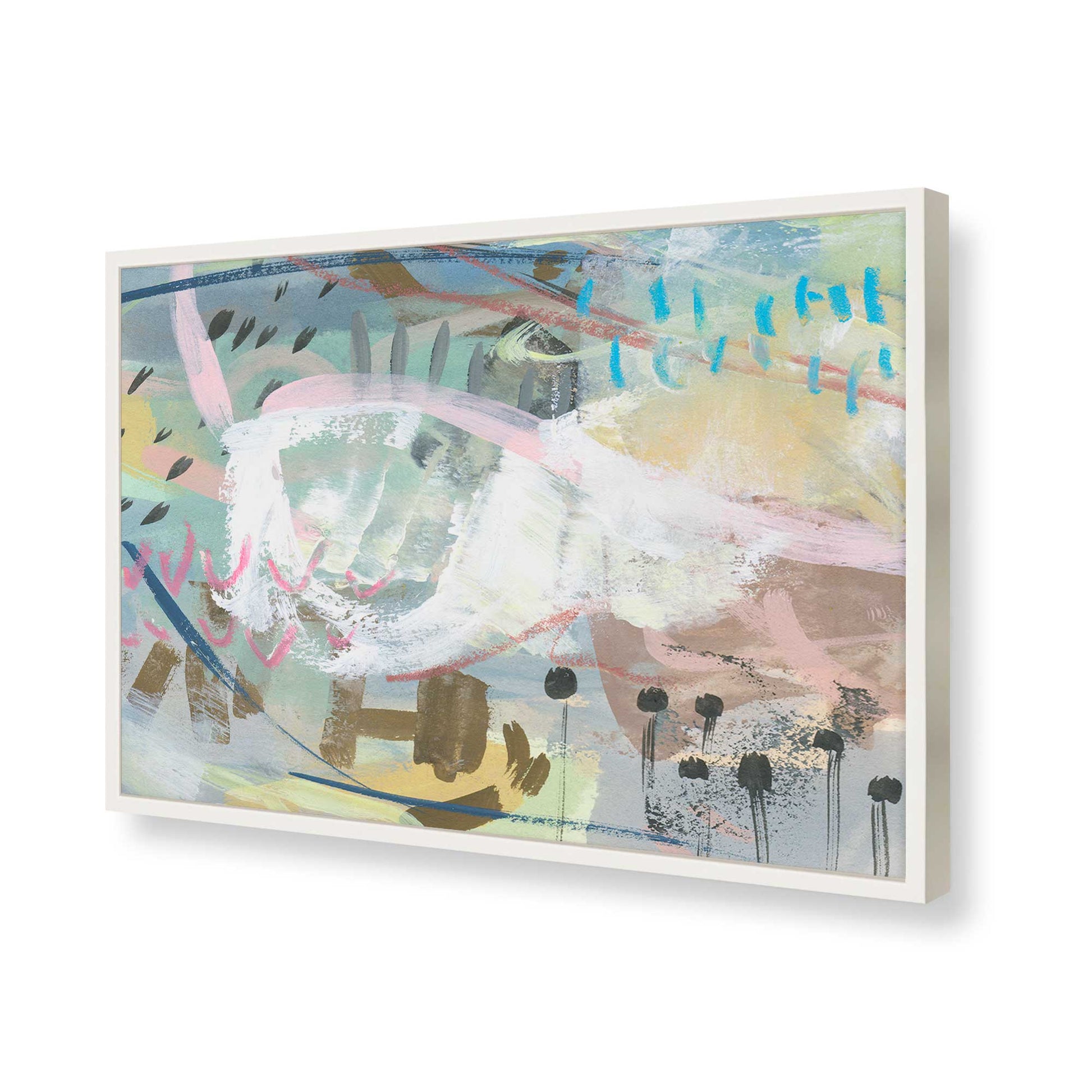 [Color:Opaque White], Picture of art in a Opaque White frame of the corner