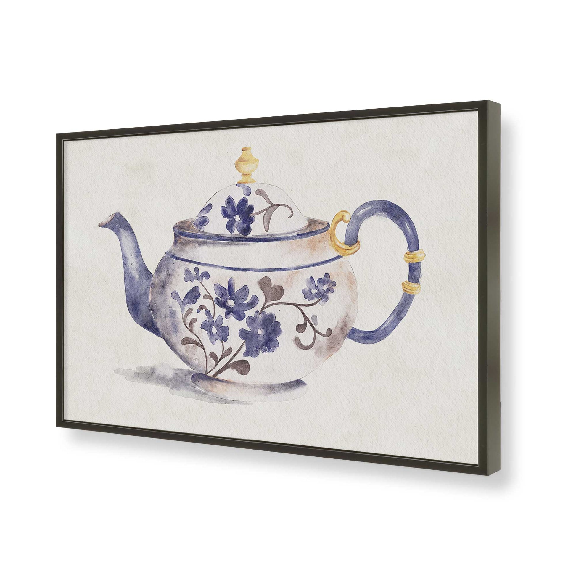 [Color:Satin Black], Picture of art in a Satin Black frame of the corner