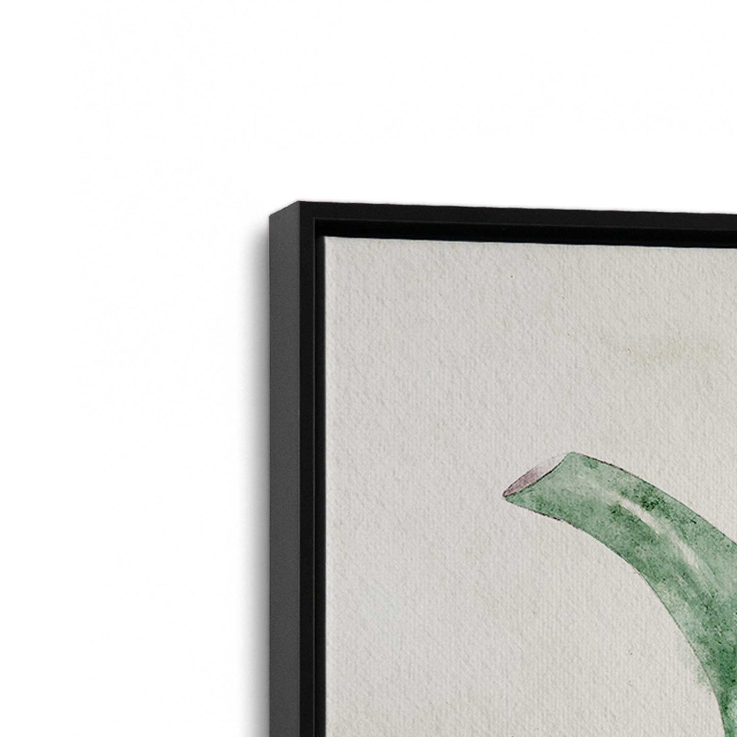 [Color:Satin Black], Picture of art in a Satin Black frame at an angle