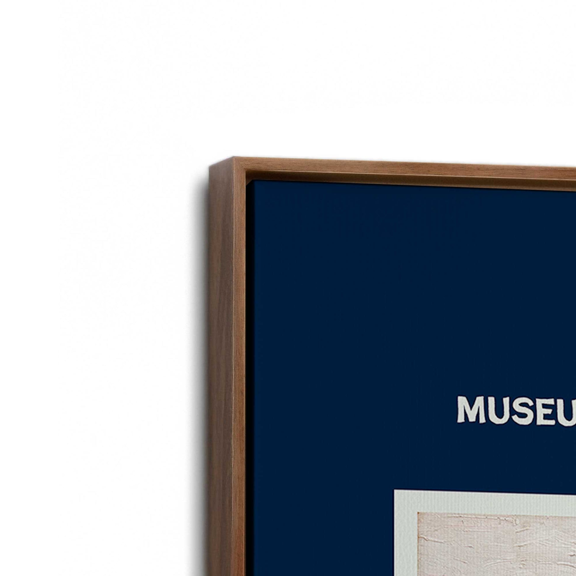 [Color:Walnut], Picture of art in a Walnut frame at an angle