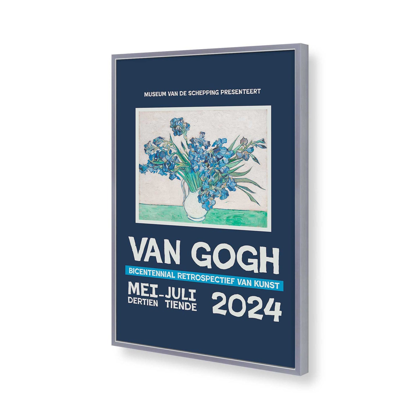 [Color:Polished Chrome], Picture of art in a Polished Chrome frame of the corner