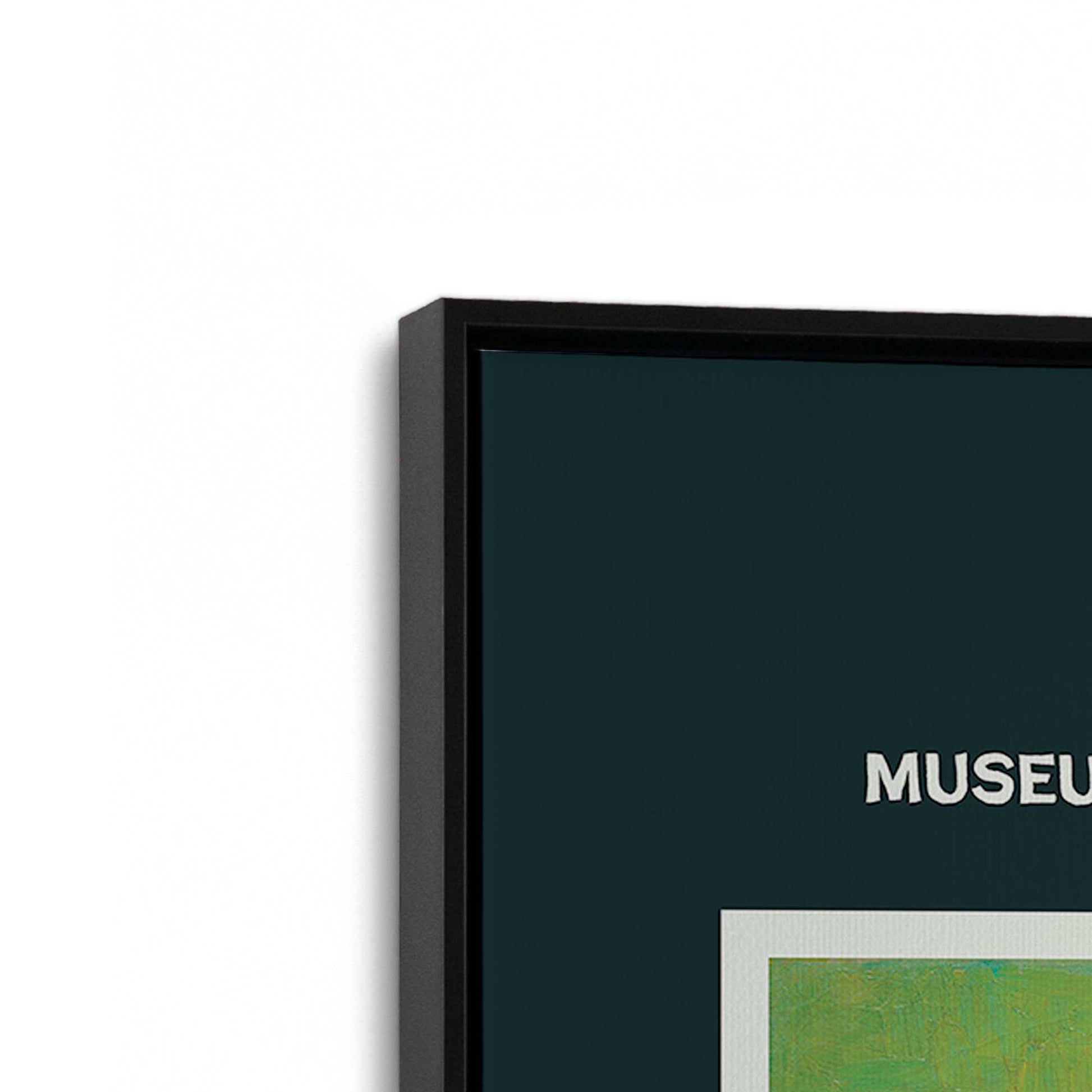 [Color:Satin Black], Picture of art in a Satin Black frame at an angle