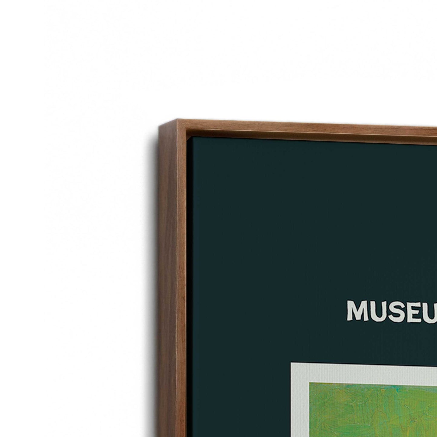 [Color:Walnut], Picture of art in a Walnut frame at an angle