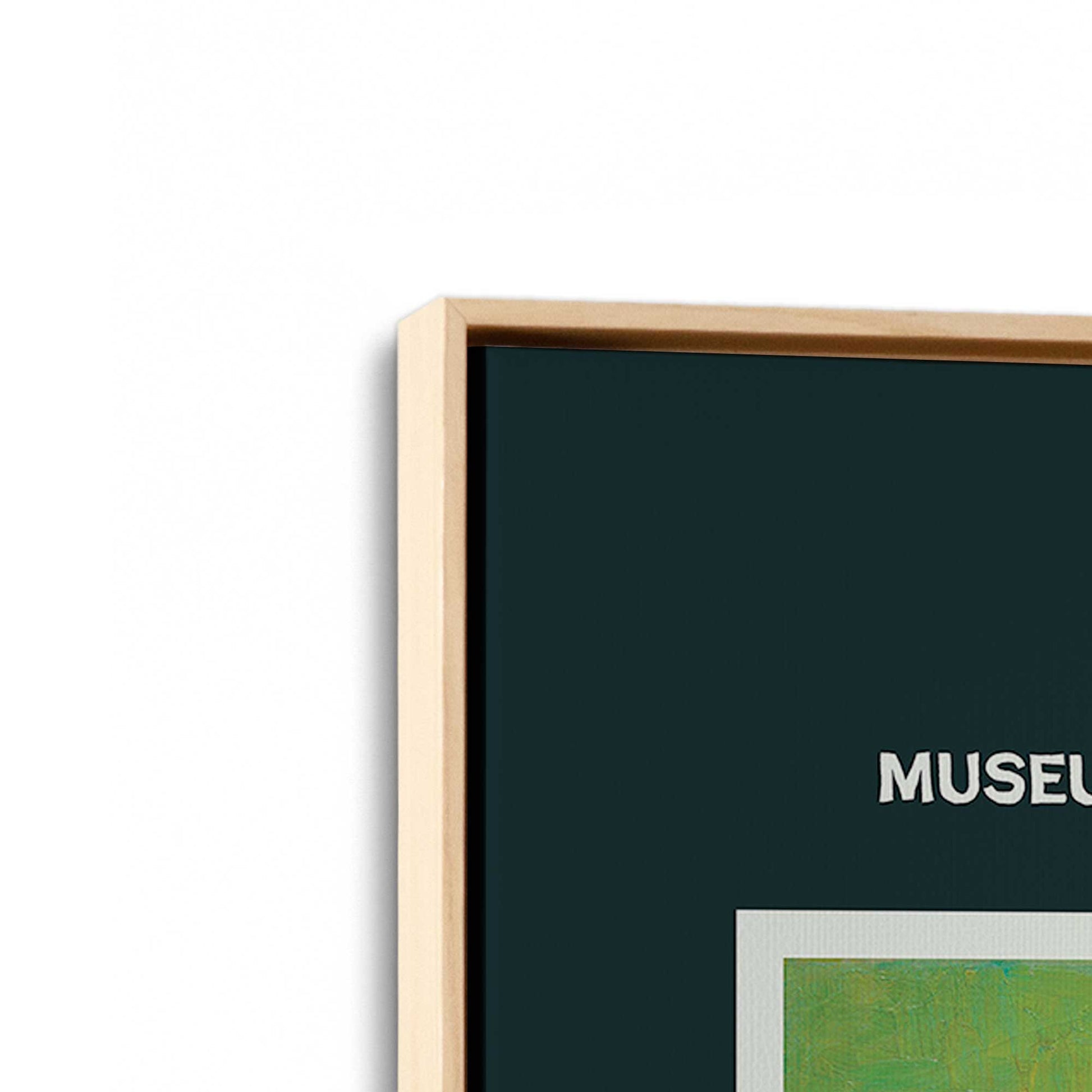 [Color:American Maple], Picture of art in a American Maple frame at an angle