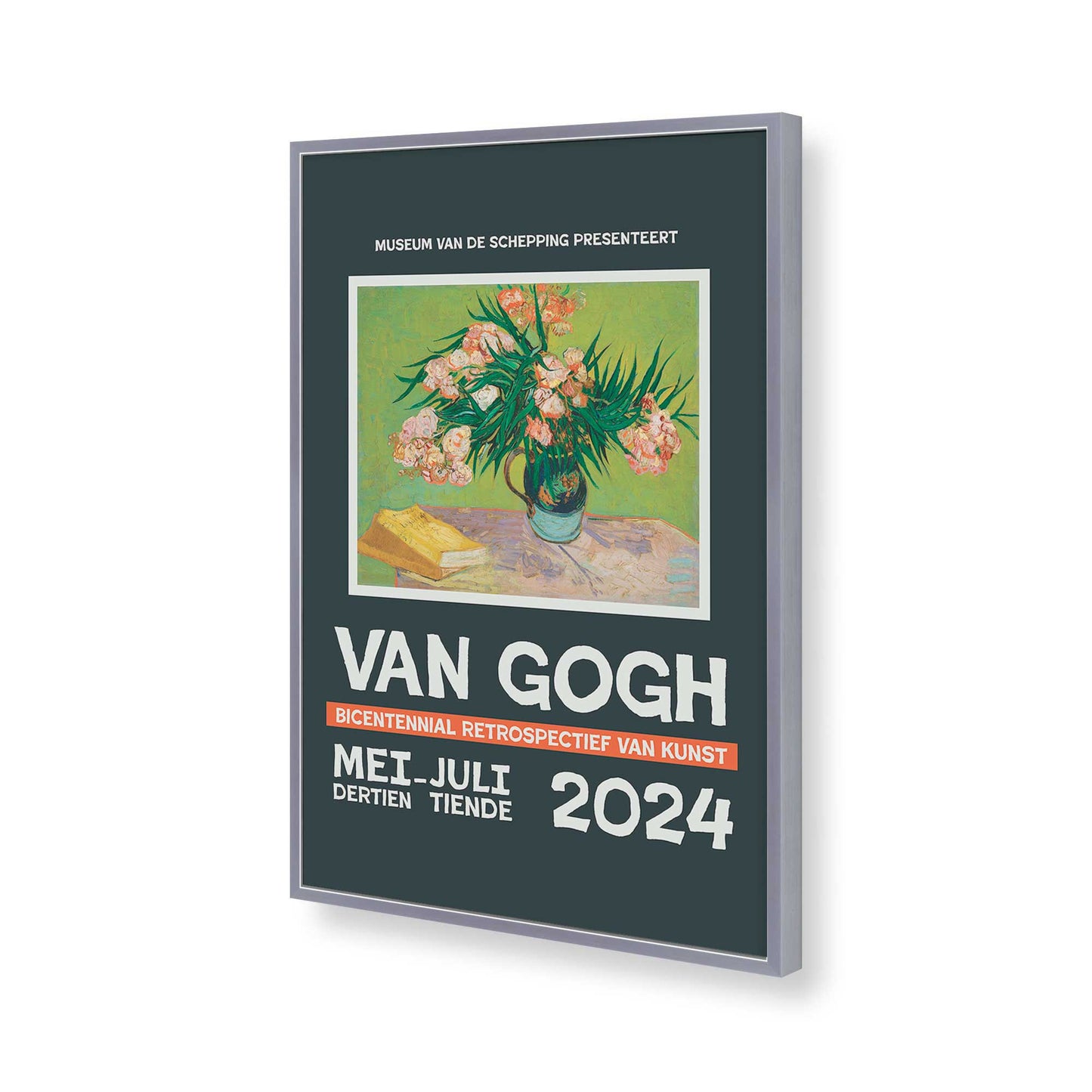 [Color:Polished Chrome], Picture of art in a Polished Chrome frame of the corner