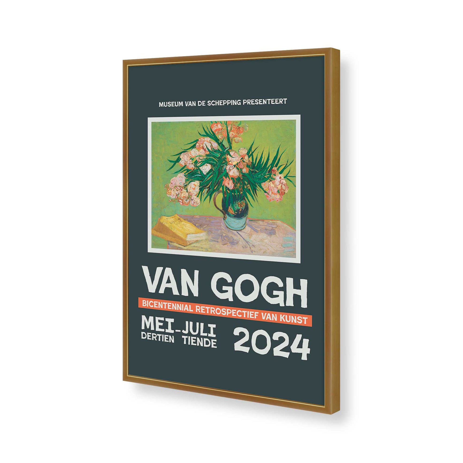 [Color:Polished Gold], Picture of art in a Polished Gold frame of the corner