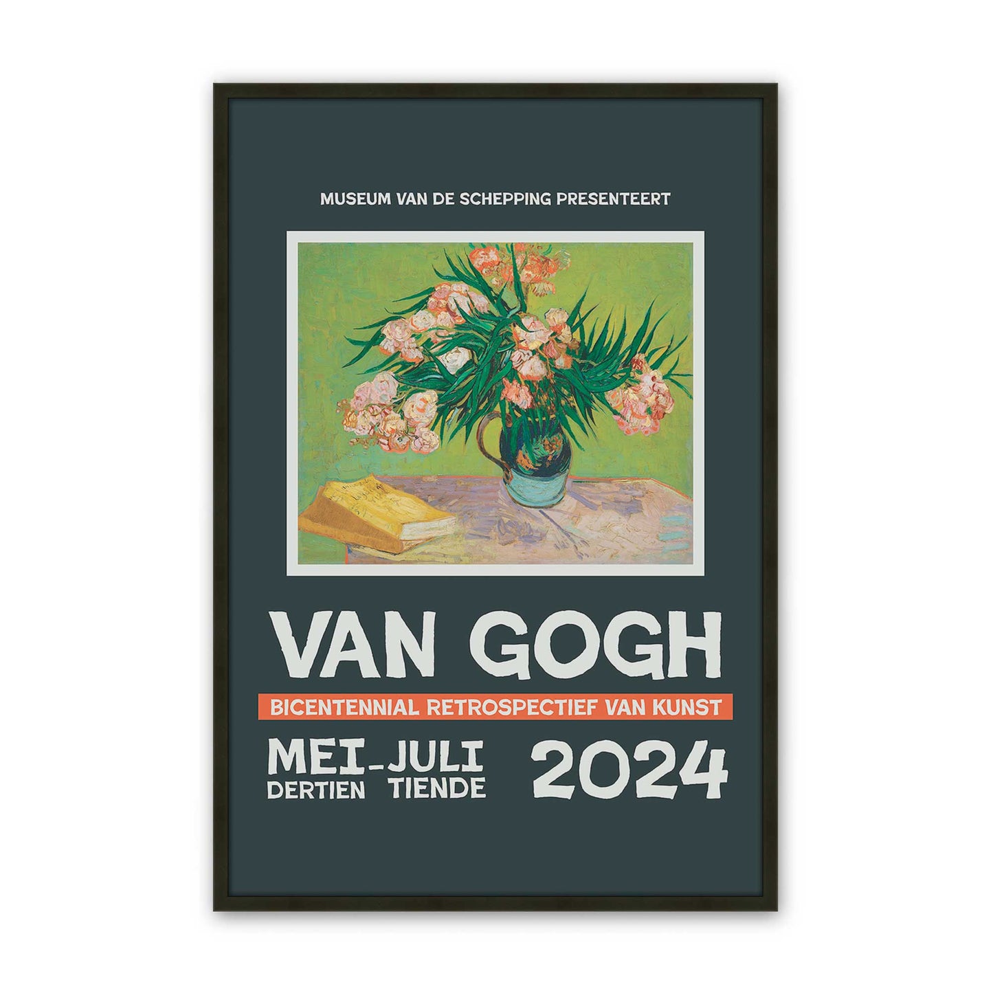 [Color:Satin Black], Picture of art in a Satin Black frame