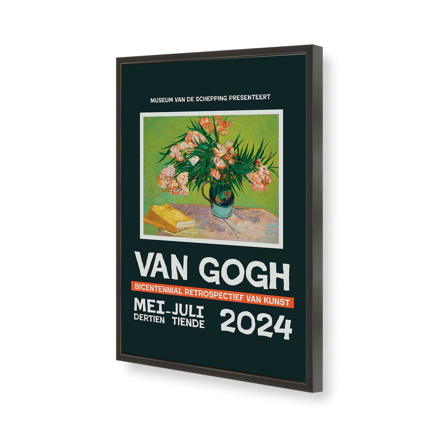 [Color:Satin Black], Picture of art in a Satin Black frame of the corner