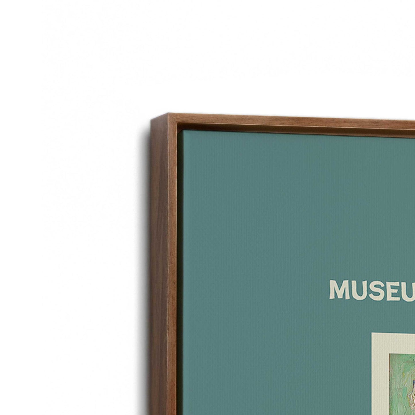 [Color:Walnut], Picture of art in a Walnut frame at an angle