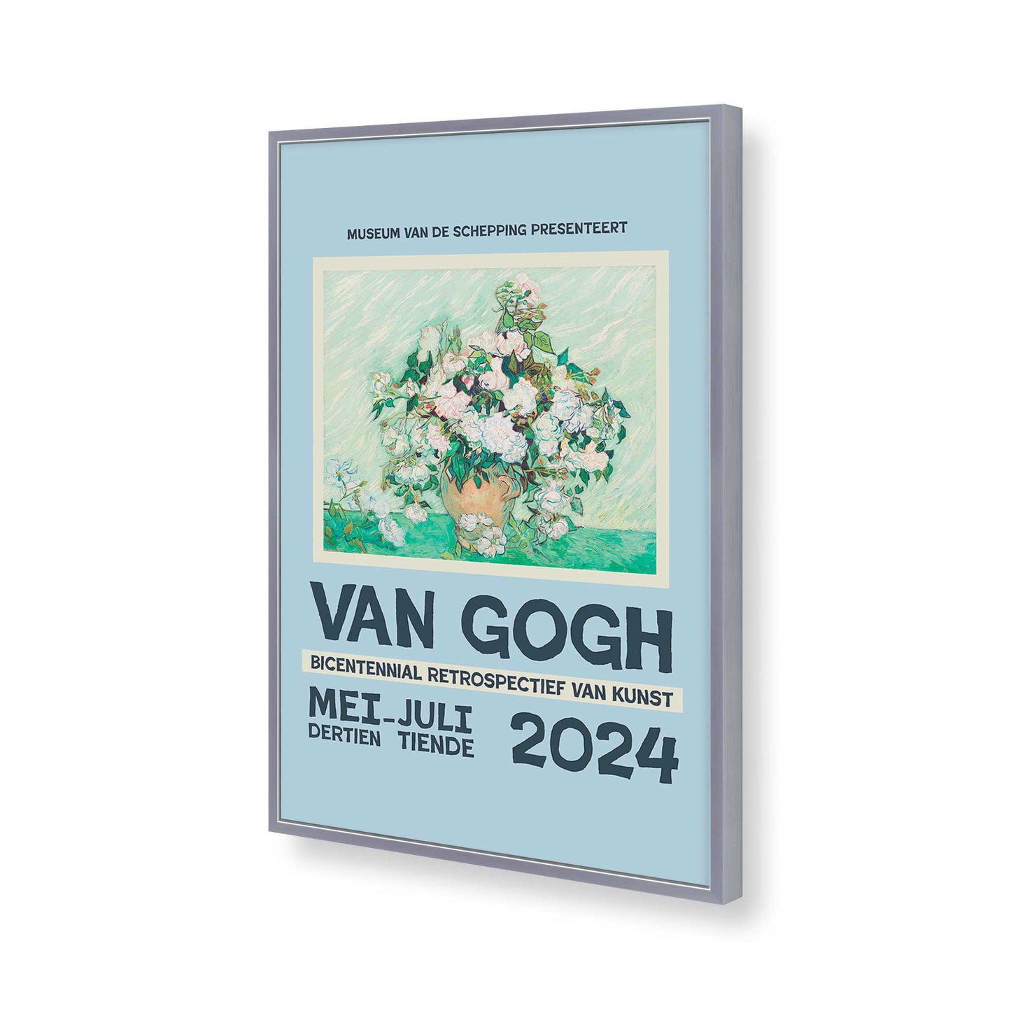 [Color:Polished Chrome], Picture of art in a Polished Chrome frame of the corner