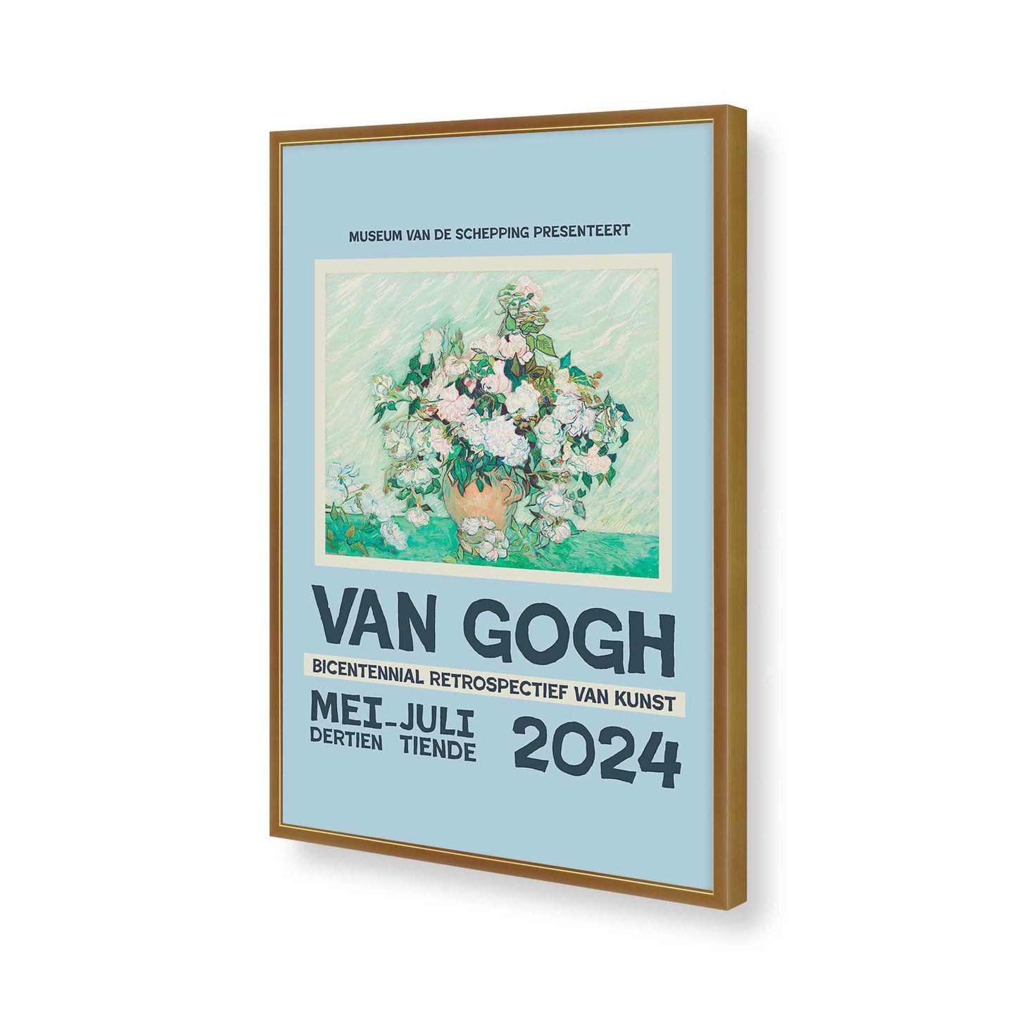 [Color:Polished Gold], Picture of art in a Polished Gold frame of the corner