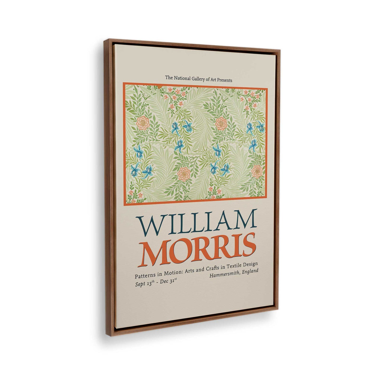 [Color:Walnut], Picture of the corner of the art