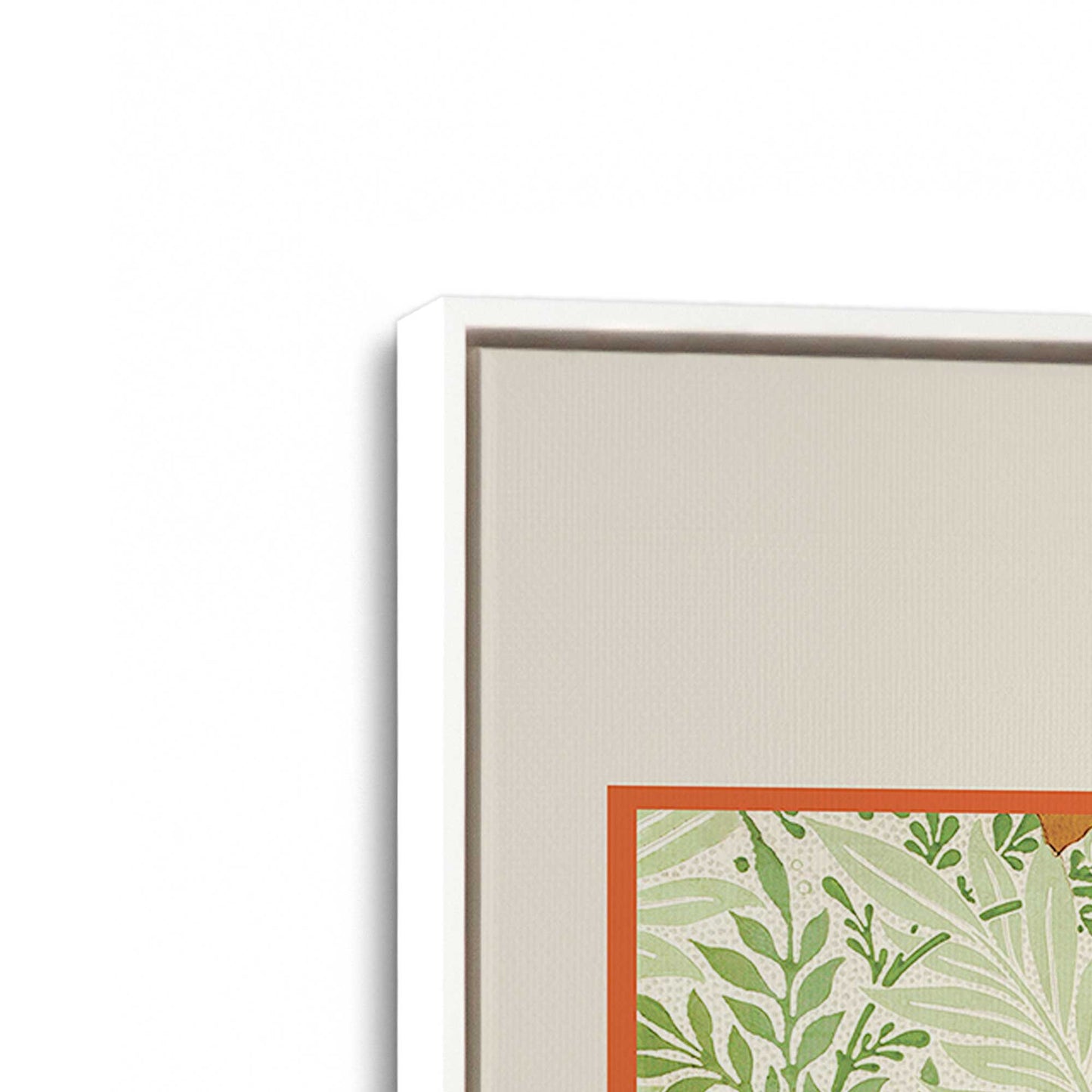 [Color:Opaque White], Picture of art in a White frame at an angle