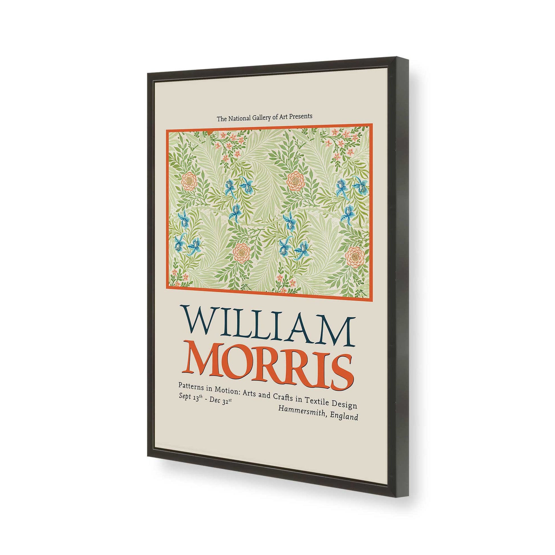 [Color:Satin Black], Picture of art in a Satin Black frame of the corner