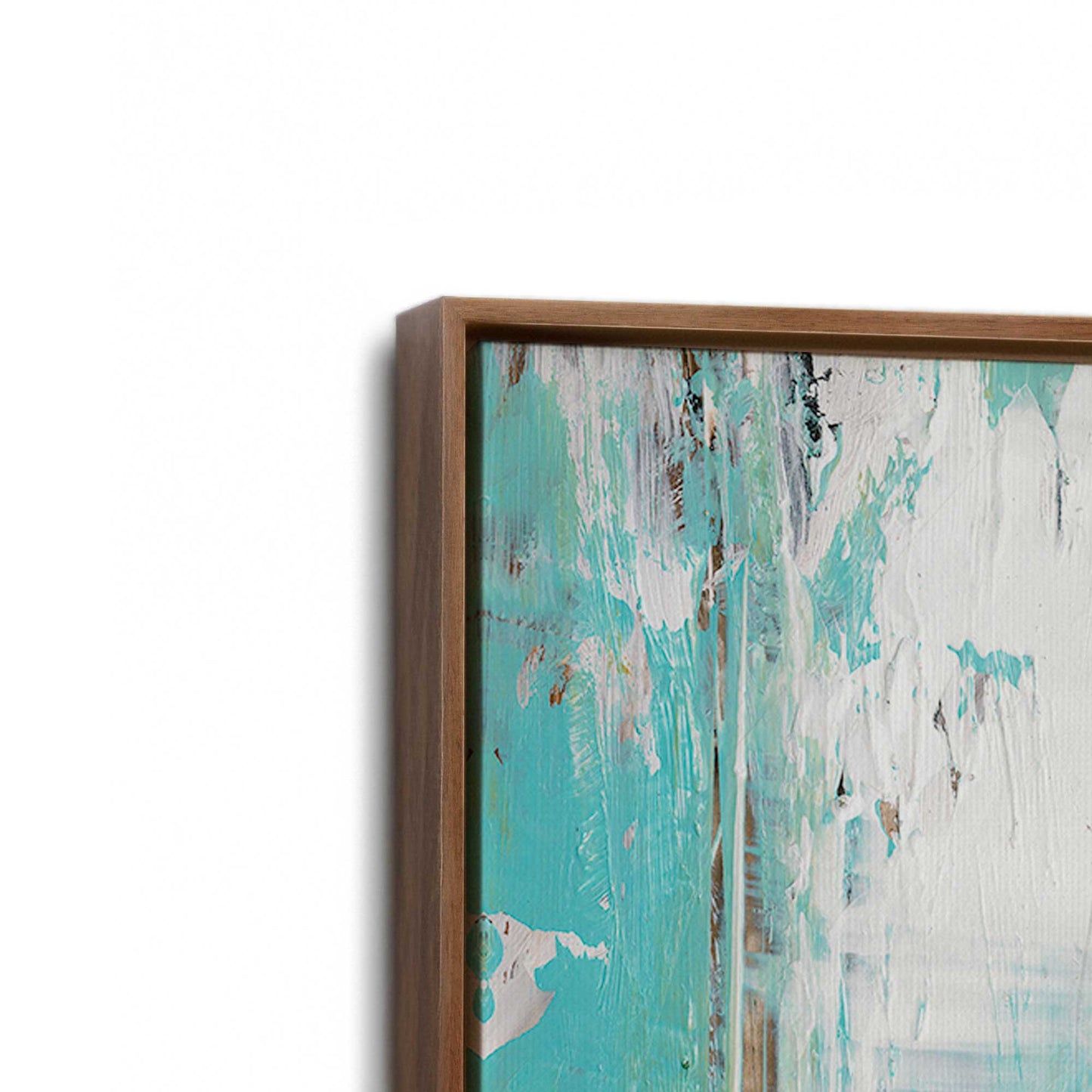 [Color:Walnut], Picture of art in a Walnut frame at an angle