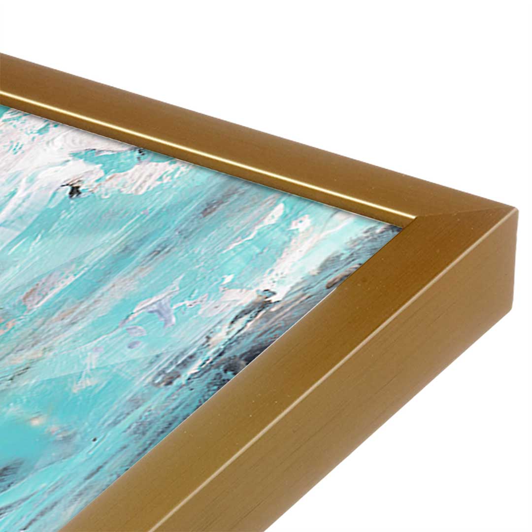 [Color:Polished Gold], Picture of art in a Polished Gold frame at an angle