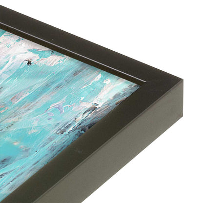 [Color:Satin Black], Picture of art in a Satin Black frame at an angle