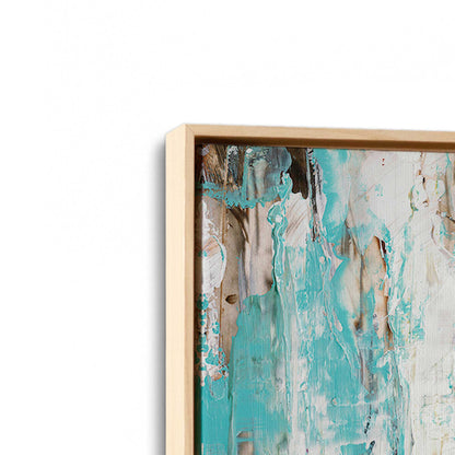 [Color:American Maple], Picture of art in a American Maple frame at an angle