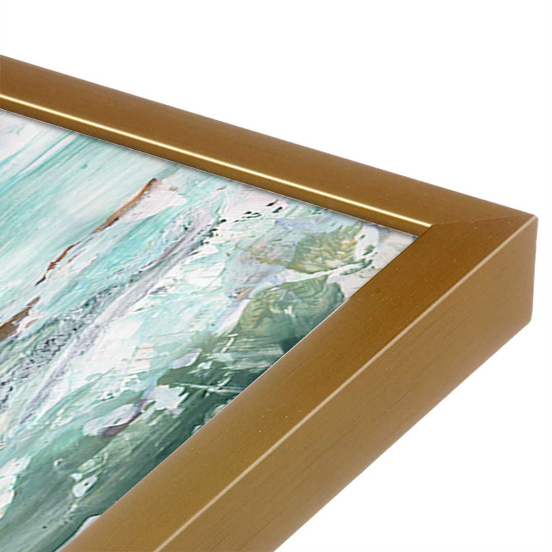 [Color:Polished Gold], Picture of art in a Polished Gold frame at an angle