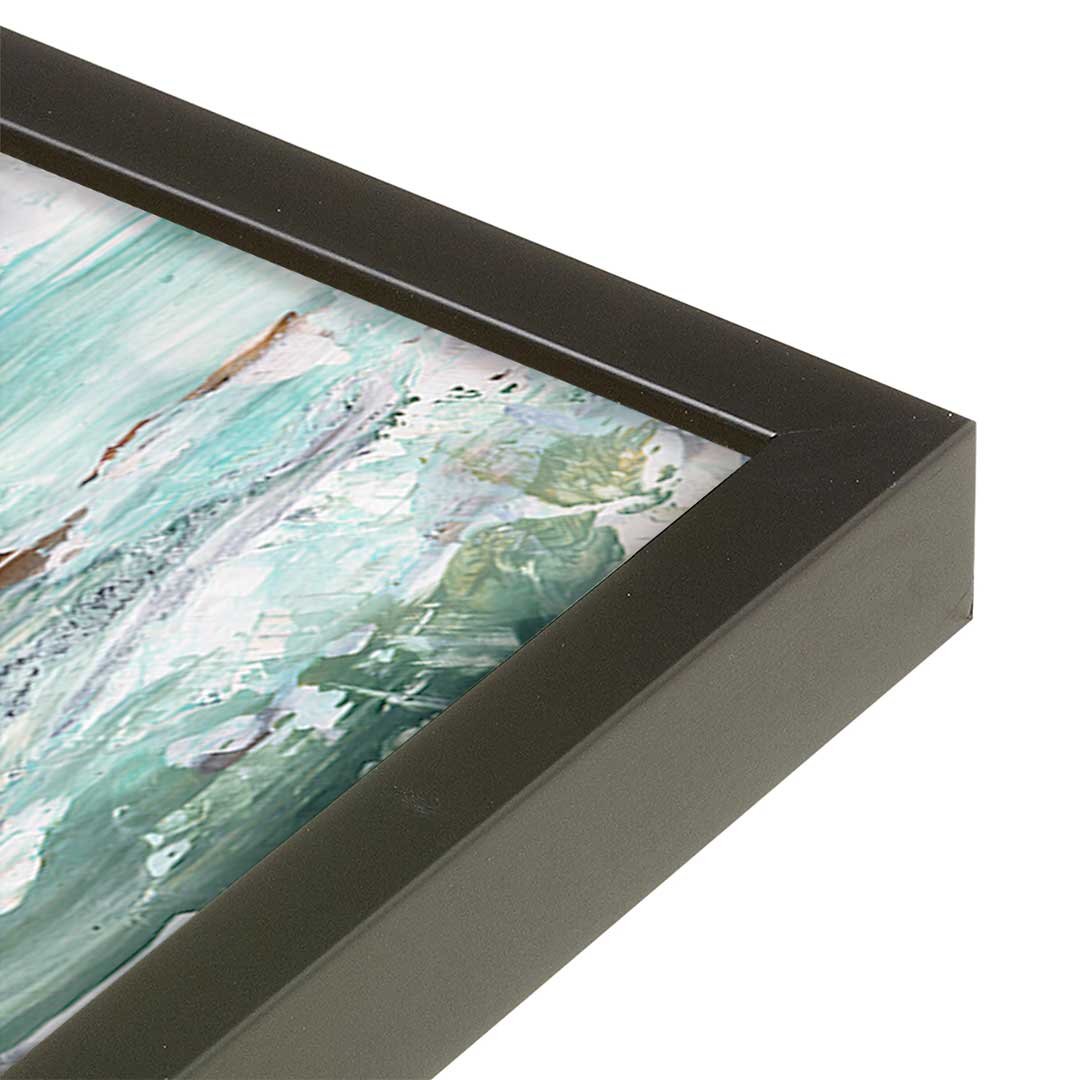[Color:Satin Black], Picture of art in a Satin Black frame at an angle
