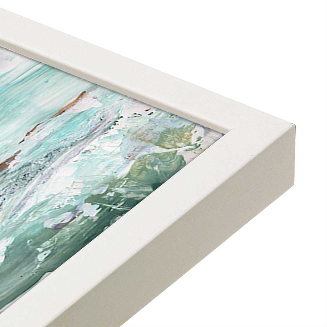 [Color:Opaque White], Picture of art in a Opaque White frame at an angle