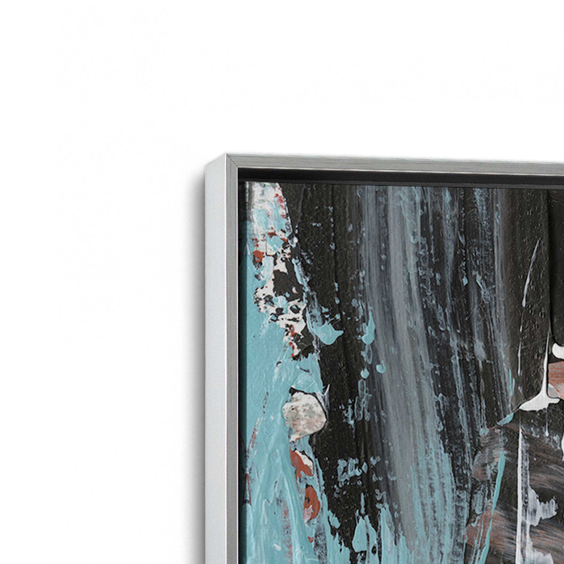 [Color:Polished Chrome], Picture of art in a Polished Chrome frame at an angle