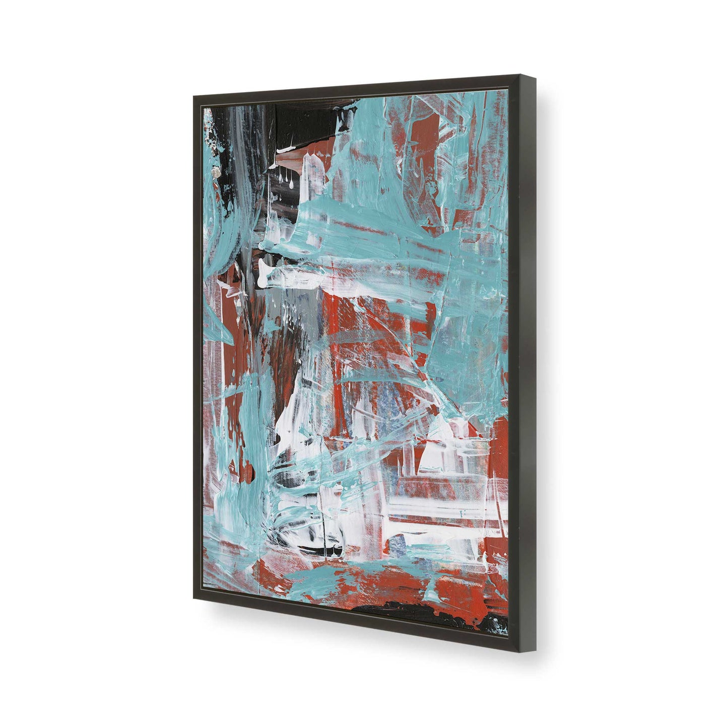 [Color:Satin Black], Picture of art in a Satin Black frame of the corner