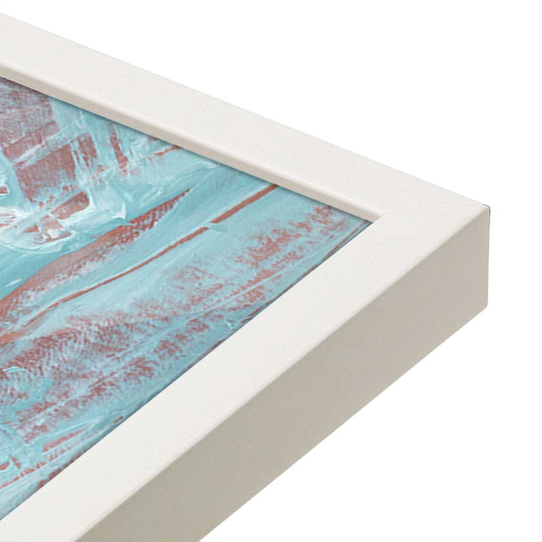 [Color:Opaque White], Picture of art in a Opaque White frame at an angle