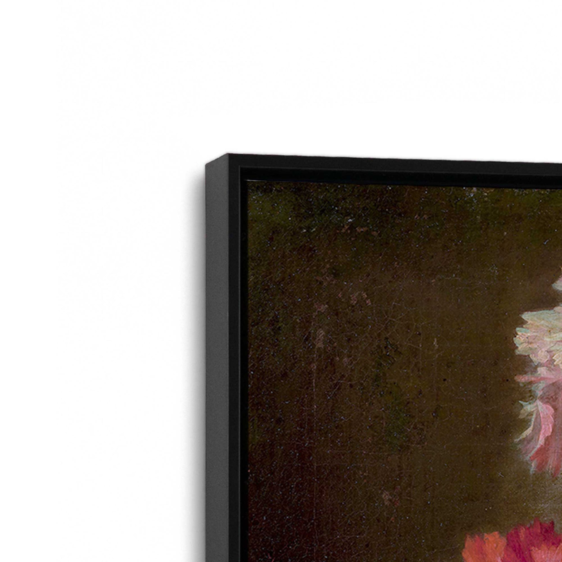 [Color:Satin Black], Picture of art in a Satin Black frame at an angle