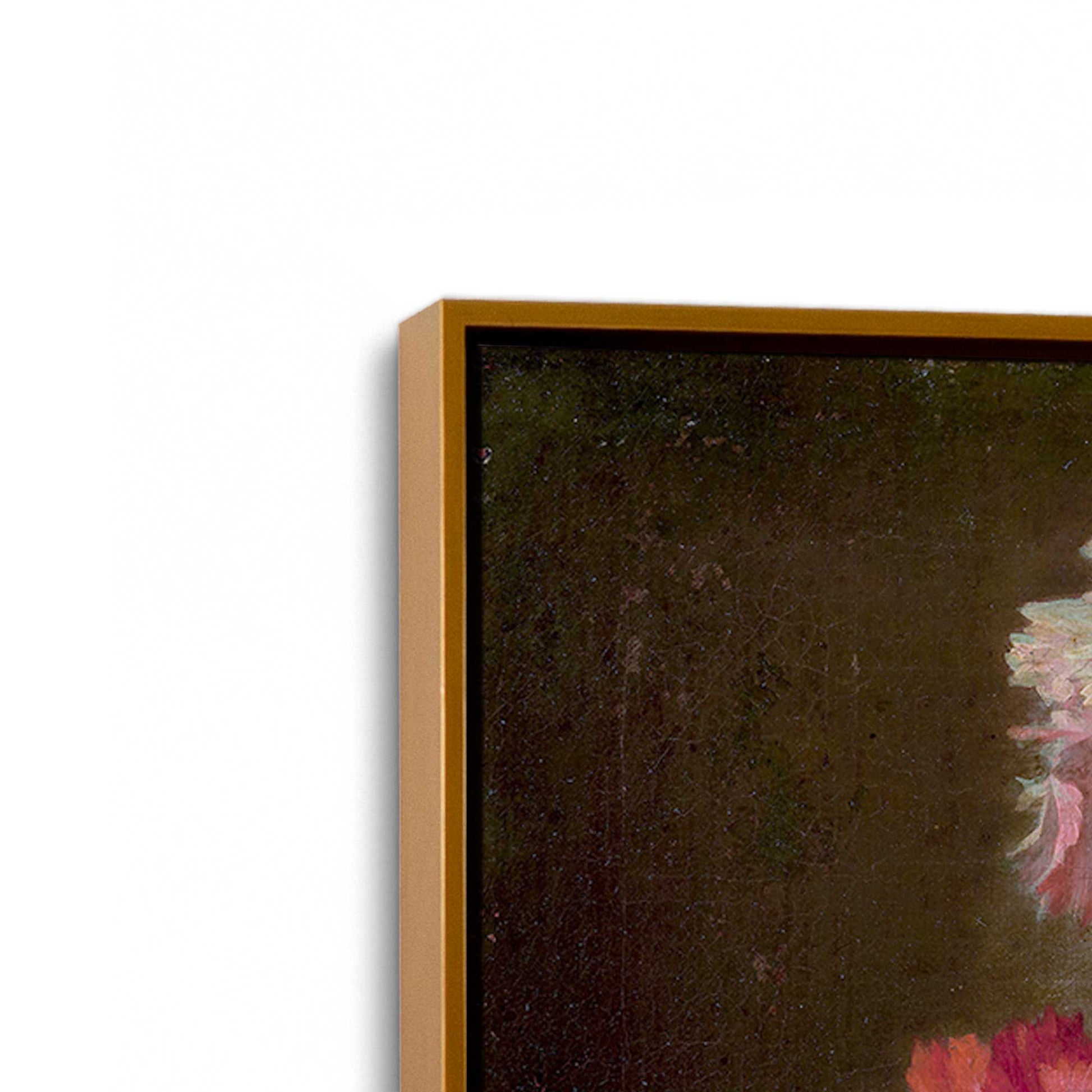 [Color:Polished Gold], Picture of art in a Polished Gold frame at an angle