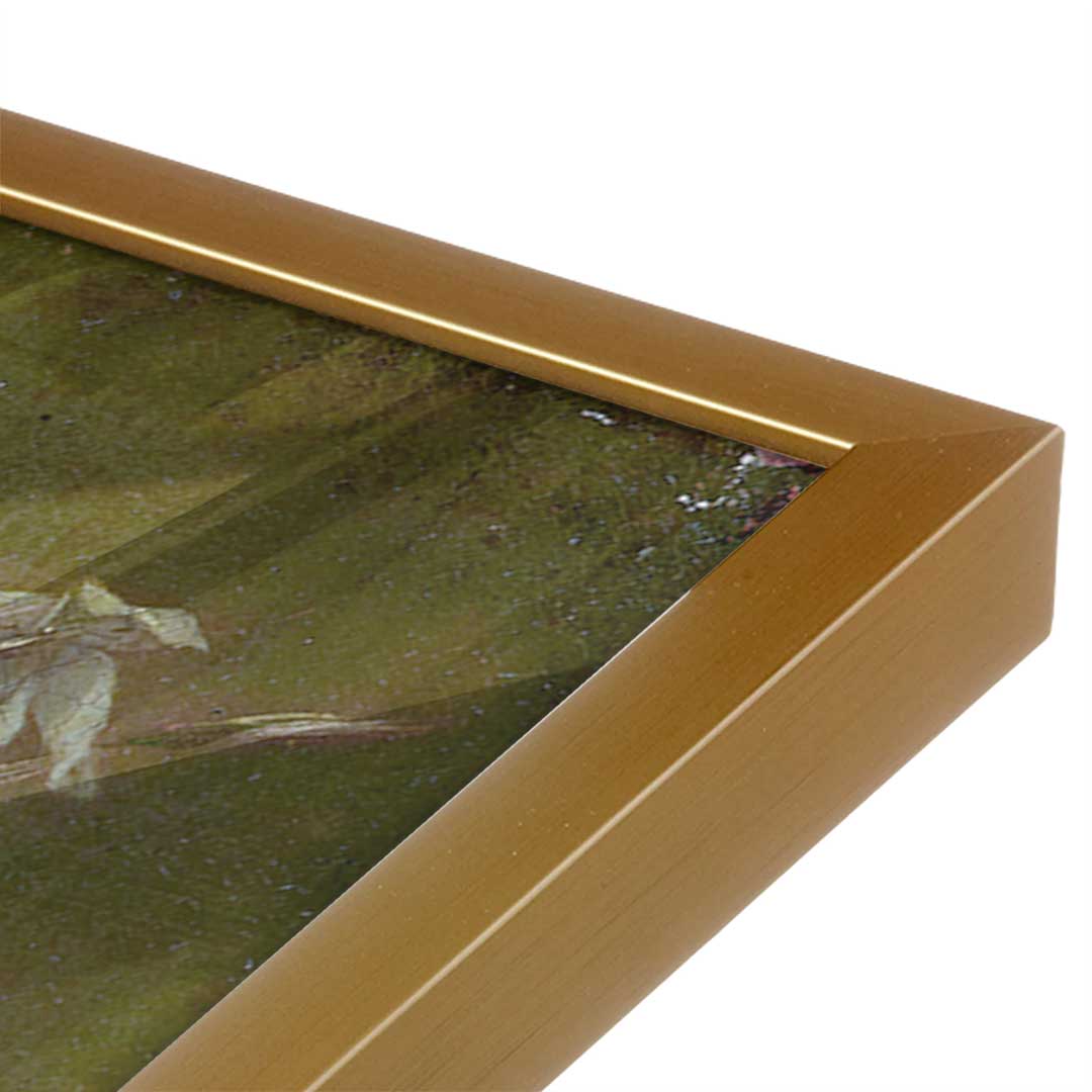 [Color:Polished Gold], Picture of art in a Polished Gold frame at an angle