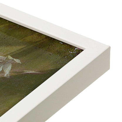[Color:Opaque White], Picture of art in a Opaque White frame at an angle