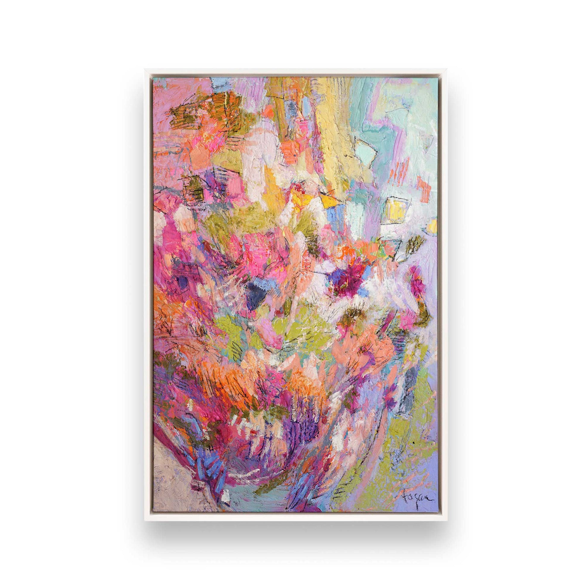 [Color:Opaque White], Picture of art in a White frame
