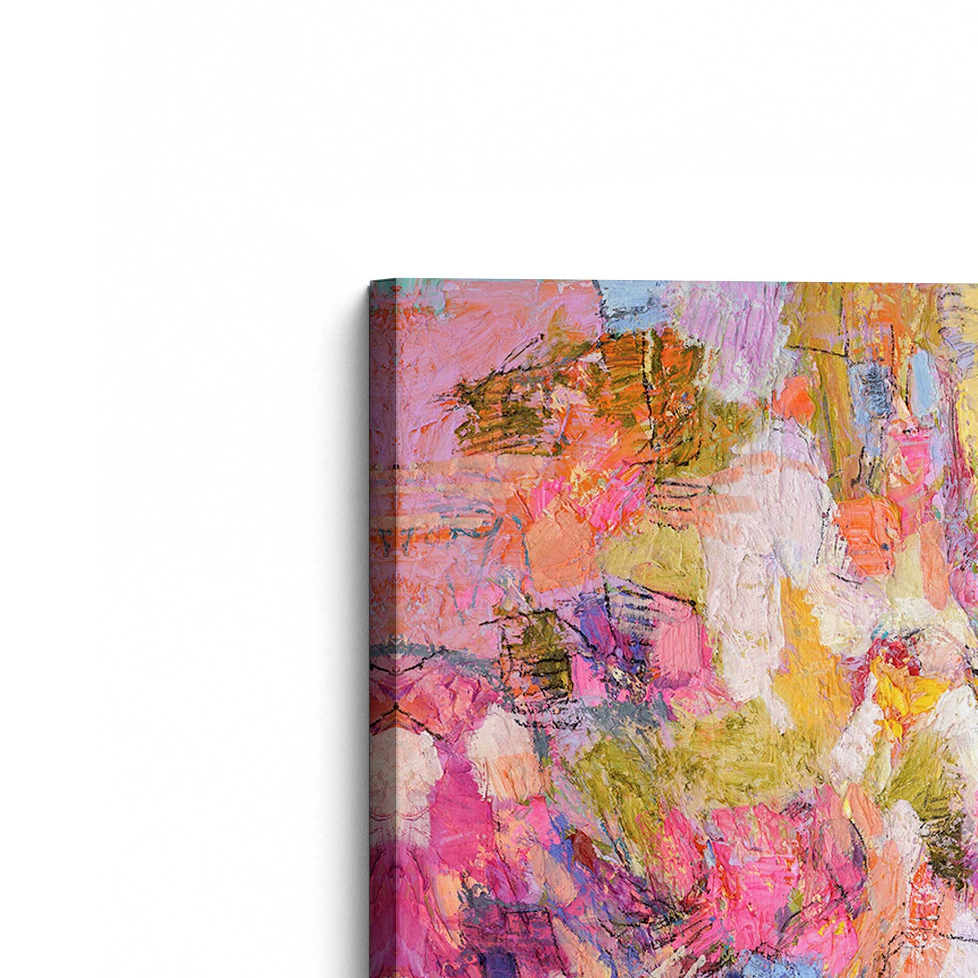 [Color:Stretched Canvas], Picture of the corner of the art