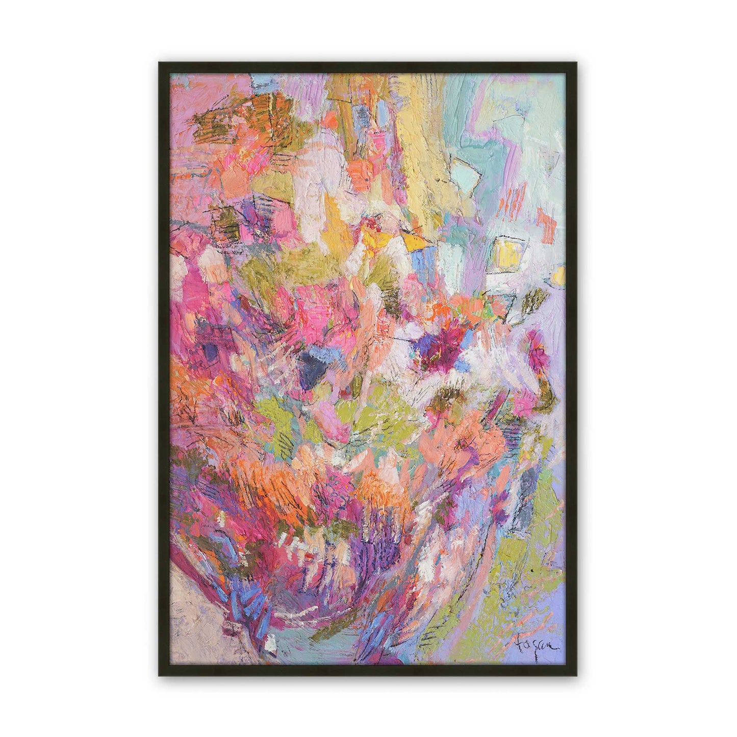 [Color:Satin Black], Picture of art in a Satin Black frame