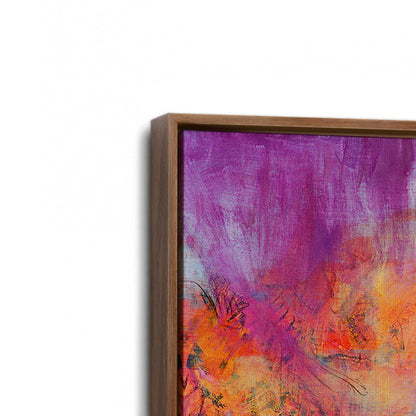 [Color:Walnut], Picture of art in a Walnut frame at an angle
