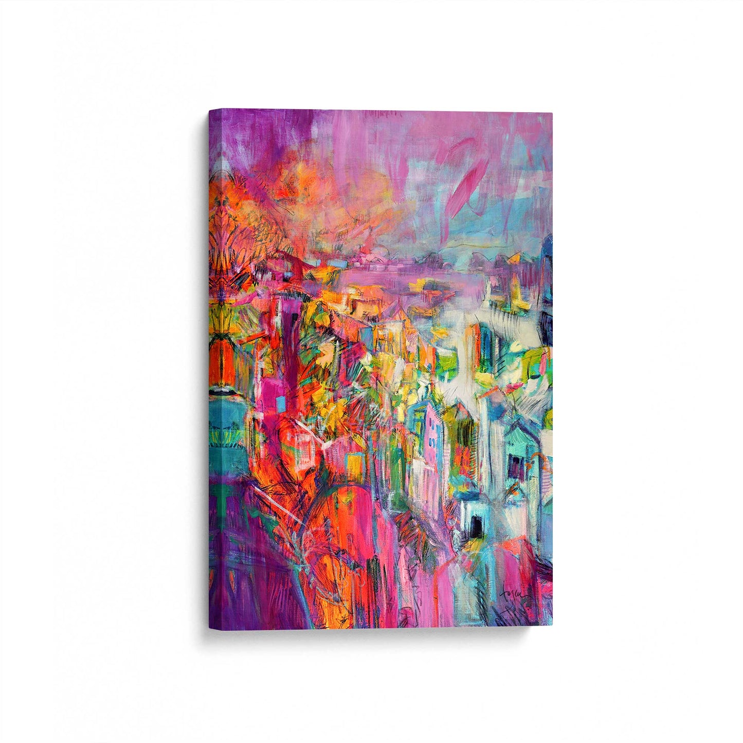 [Color:Stretched Canvas], Picture of art at an angle