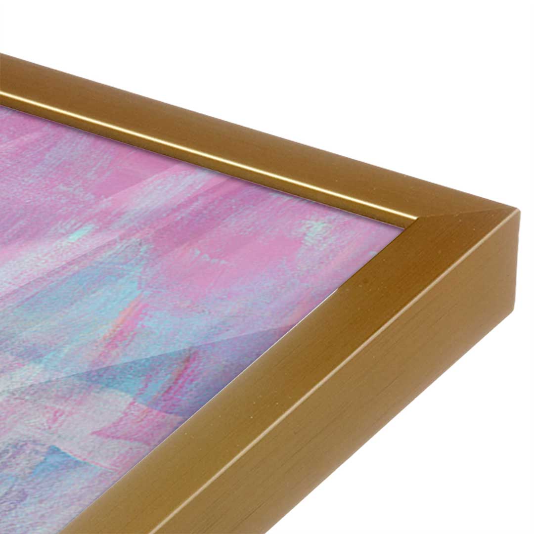 [Color:Polished Gold], Picture of art in a Polished Gold frame at an angle