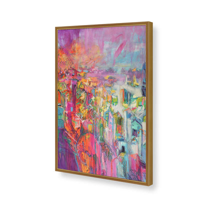 [Color:Polished Gold], Picture of art in a Polished Gold frame of the corner