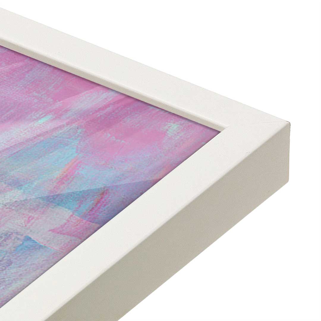 [Color:Opaque White], Picture of art in a Opaque White frame at an angle