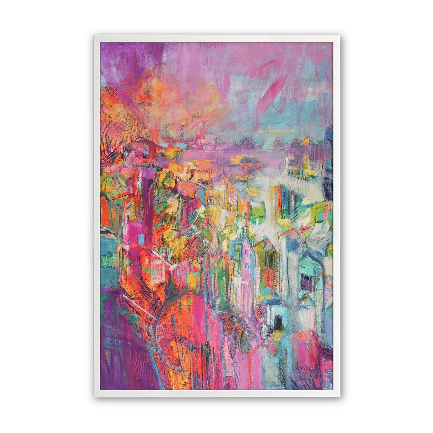 [Color:Opaque White], Picture of art in a Opaque White frame